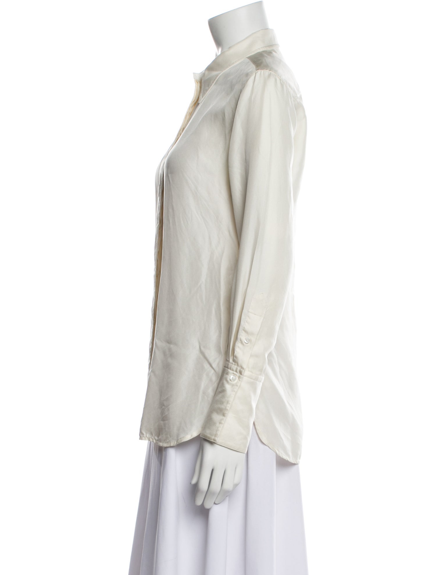 3.1 Phillip Lim Silk Long Sleeve Button-Up Top